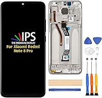 Vista 6 de A-MIND Para XiaoMi Redmi Note 8 Pro 6.53 "Digitalizador de pantalla táctil LCD Kit de reemplazo de ensamblaje, con protector de negro con marco
