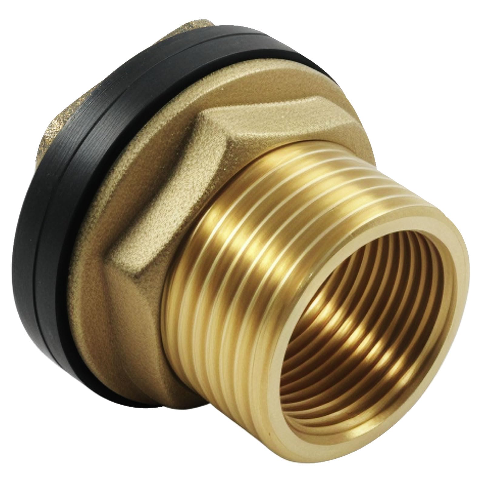 Cjueiom 3/4" Female 1" Male Solid Brass Water Tank Connector — image 1