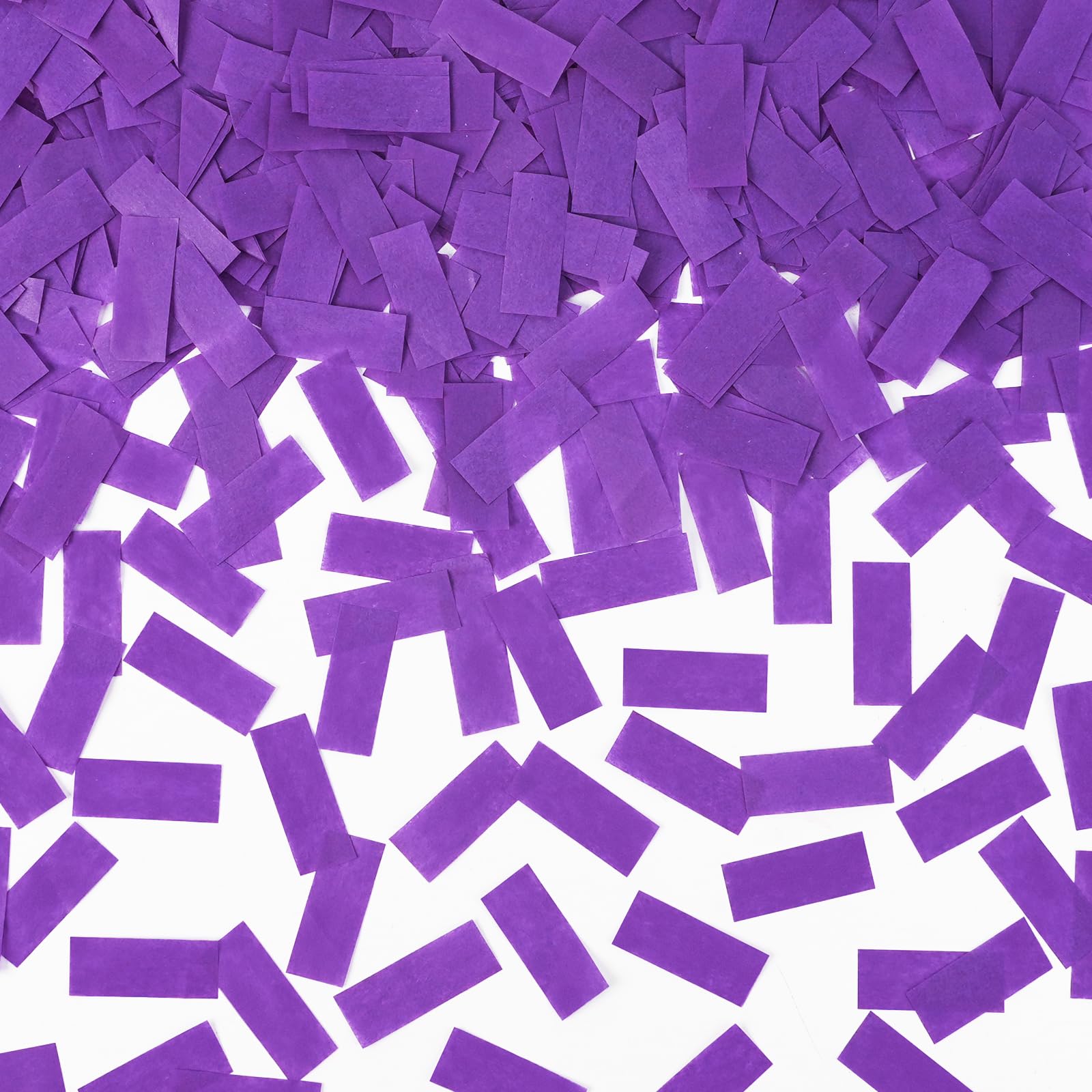 Photo 1 of 1.2LBS Confetti, Purple Biodegradable Confetti - Rectangular Fluttering Tissue Paper Confetti for Cannon and Launcher use – Parties, Concerts and Weddings for Events