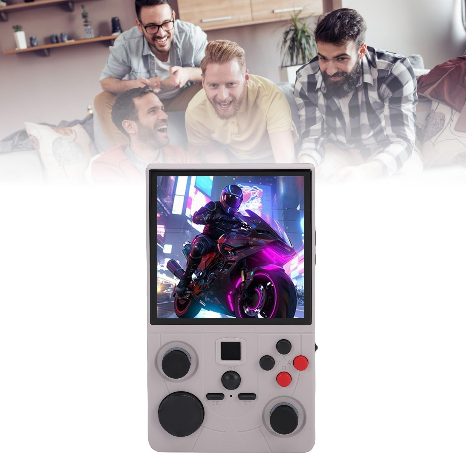 FILFEEL Console di Gioco Portatile retrò con Schermo MIPI HD da 4 Pollici -, Doppi Joystick, Oltre 10.000 Giochi Precaricati, Multiplayer WiFi e Batteria da 4000 MAh (128G)