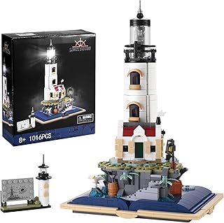 Ideas Lighthouse Building Sets with Glowing Rotating Lighting for Kids and Adults to Build and Collect, STEM Gifts for Boys and Girls Ages 8+(1016 Pieces),New in 2023