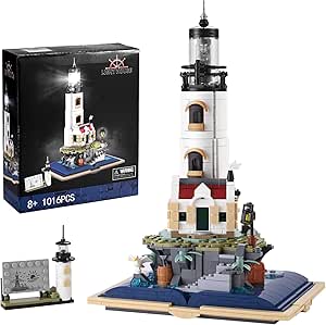 YOIFOY Lighthouse Building Set with Glowing Light (1016 Pieces)