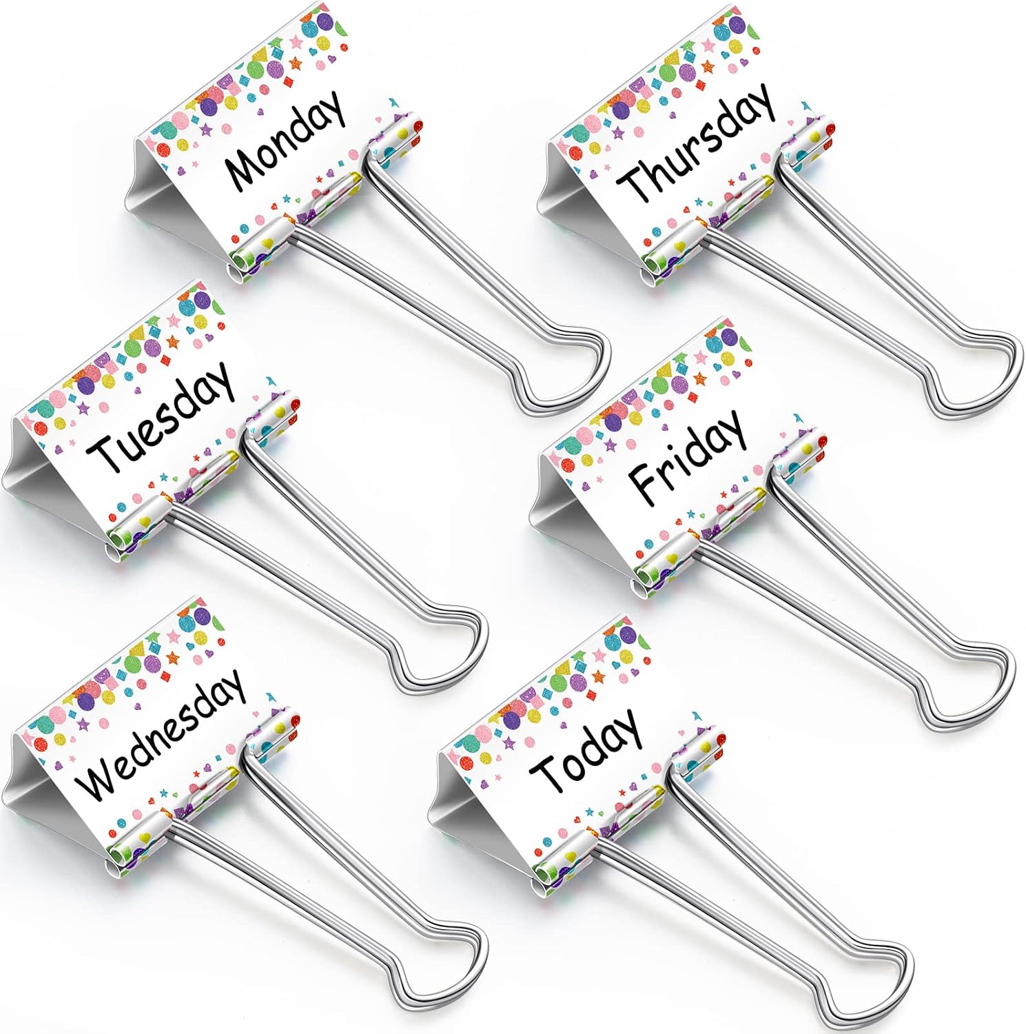 Tenare 6 Pack 2 Inch Teacher Binder Clips, Classroom Paper Organizer