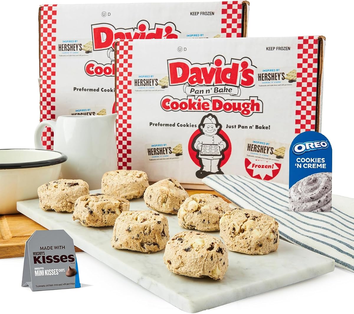 Masa para galletas David's Cookies, galletas y crema HERSHEY'S® y OREO®