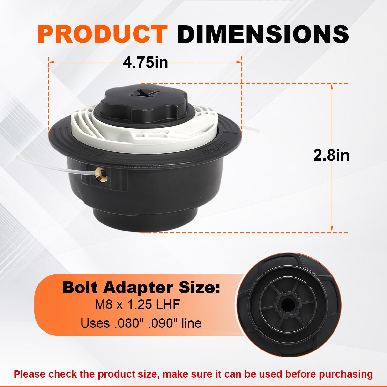 Paquete de 3 cabezales de recortadora de alimentación automática C6-2, compatible con recortadoras multimodelo, sustituye a 4006 710 2126/2106