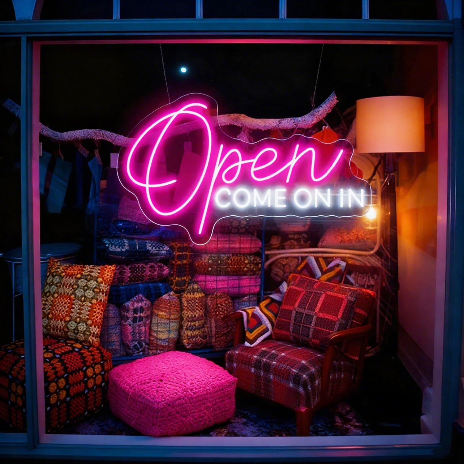 HFHungkeong Open Neon Sign LED Neon Light Signs with Dimmable Switch and Free Hanging Chain for Wall Window Decor, Business Sign Banner for Store Front Bar Restaurant Hotel Shop Club Decor — image 1