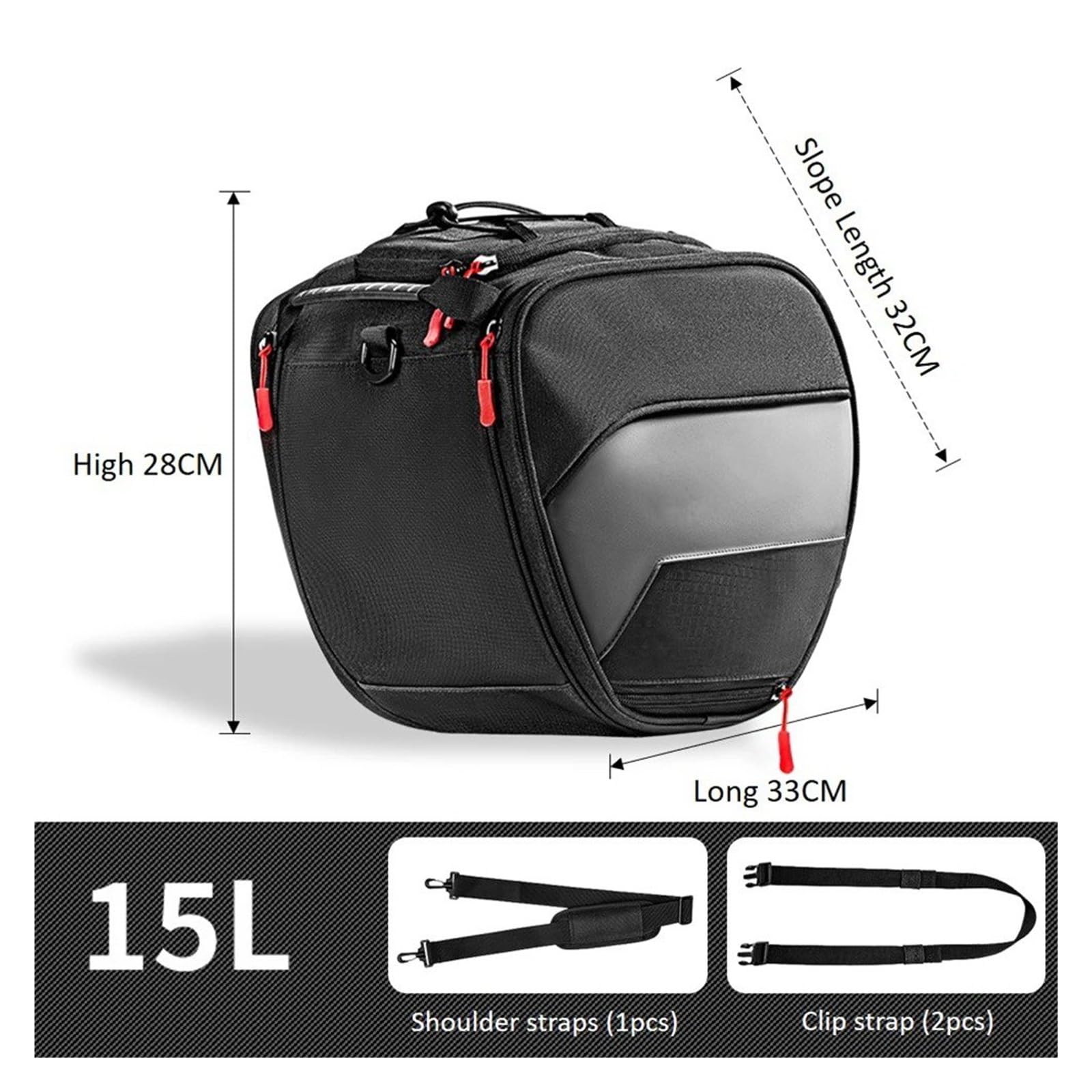 Sac à Outils Moto pour for ADV 150 160 350 pour PCX 125 150 160 pour X-ADV pour Forza 300 350 750 Scooter Tunnel Sac Réservoir Outil Voyage Bagages Sac De Rangement Sacoche Reservoir Moto
