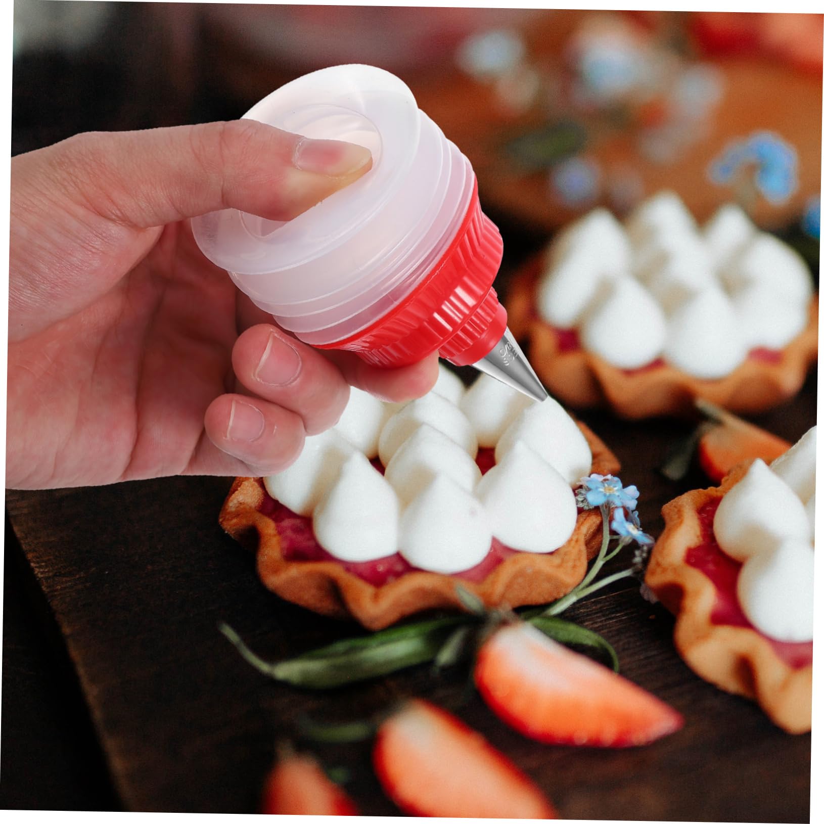 IMIKEYA 2pièces Bouteilles De Glaçage Réutilisables Plastique pour Décoration De Gâteaux Accessoires De Pâtisserie pour Biscuits Et Cupcakes