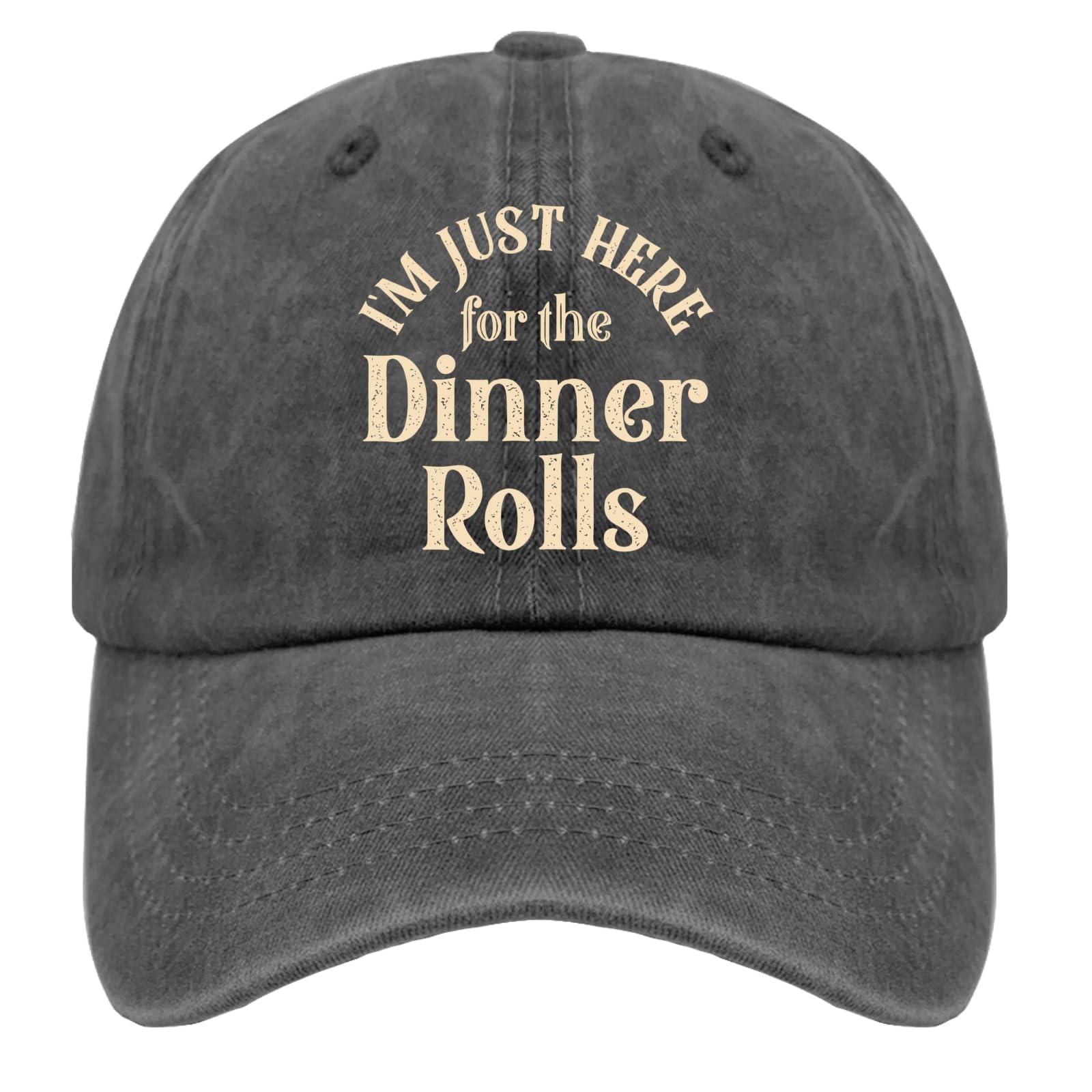 Karclau I'm Just Here for The Dinner Rolls Caps Womans Hat Pigment Black Mens Beach Hat Gifts for Mom Cycling Hat