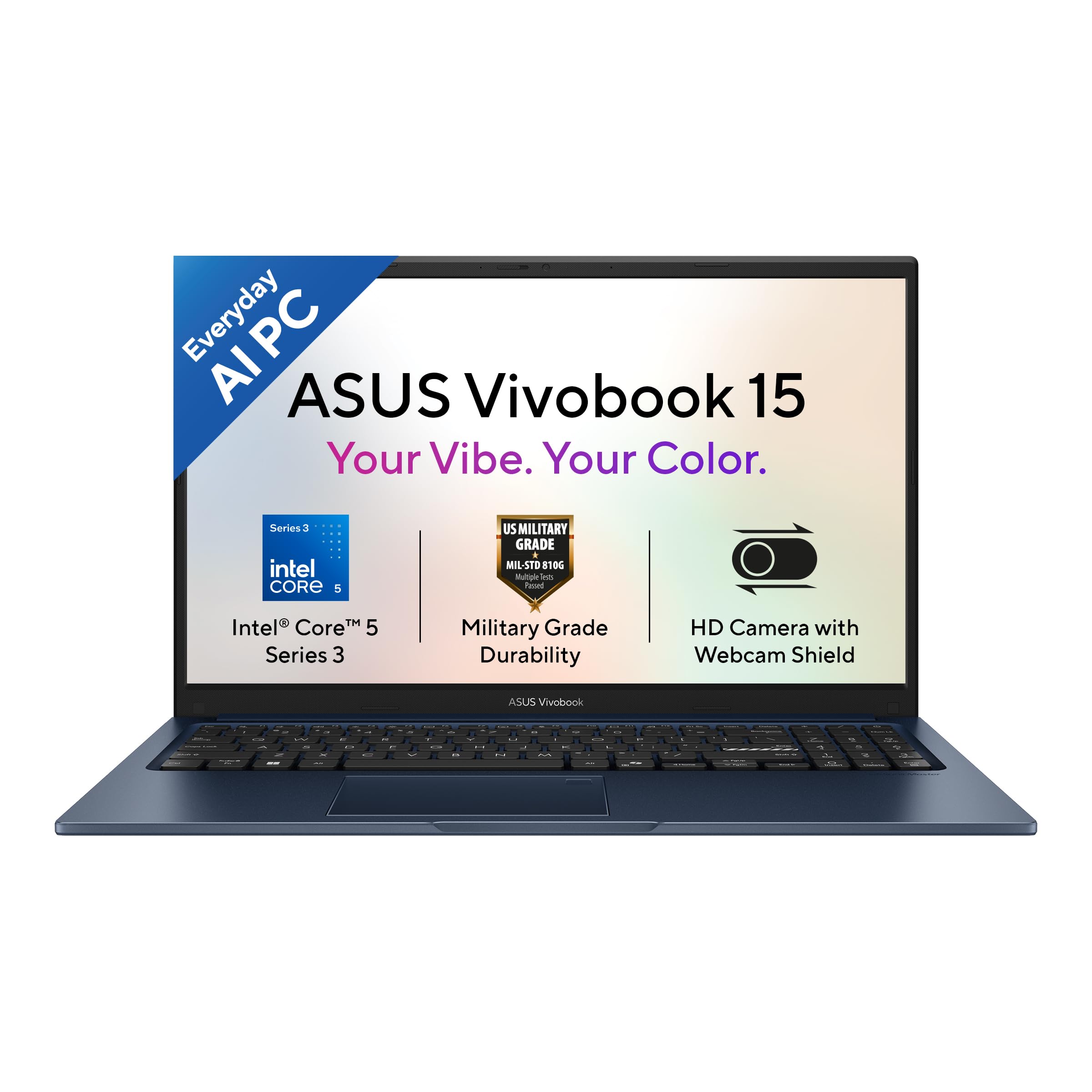 ASUS Vivobook 15 (2026),Intel Core 5 (i5-14th Gen),Fingerprint Sensor,8GB RAM,512GB SSD,FHD,15.6"(39.6 cm),Windows 11 Home,M365 Basic(1Y),Office 2024,Quiet Blue,1.7 Kg,X1504MA-BQ833WS, AI Laptop-image-29