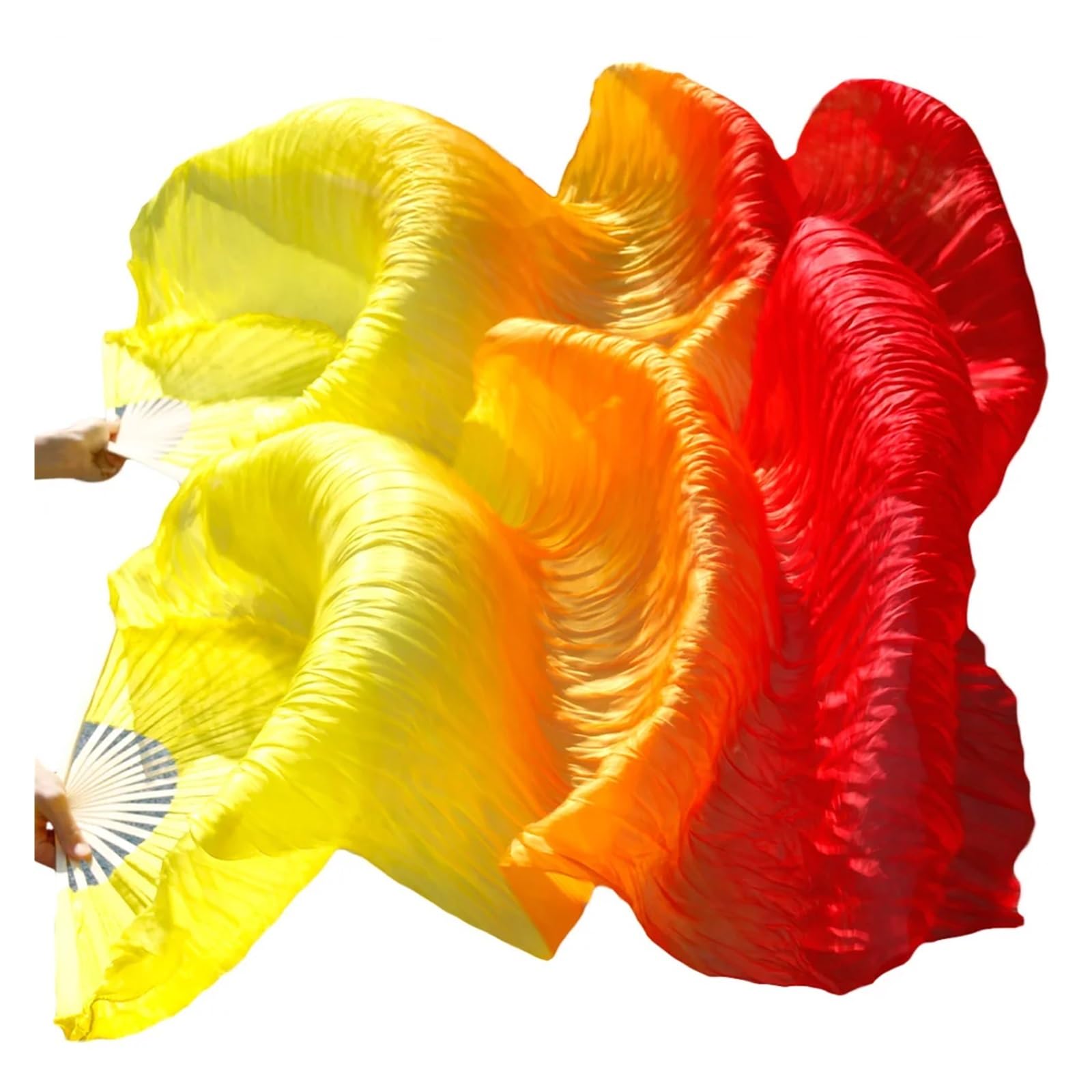 Abanico de seda degradadas para danza del vientre multicolor S-XXL 8