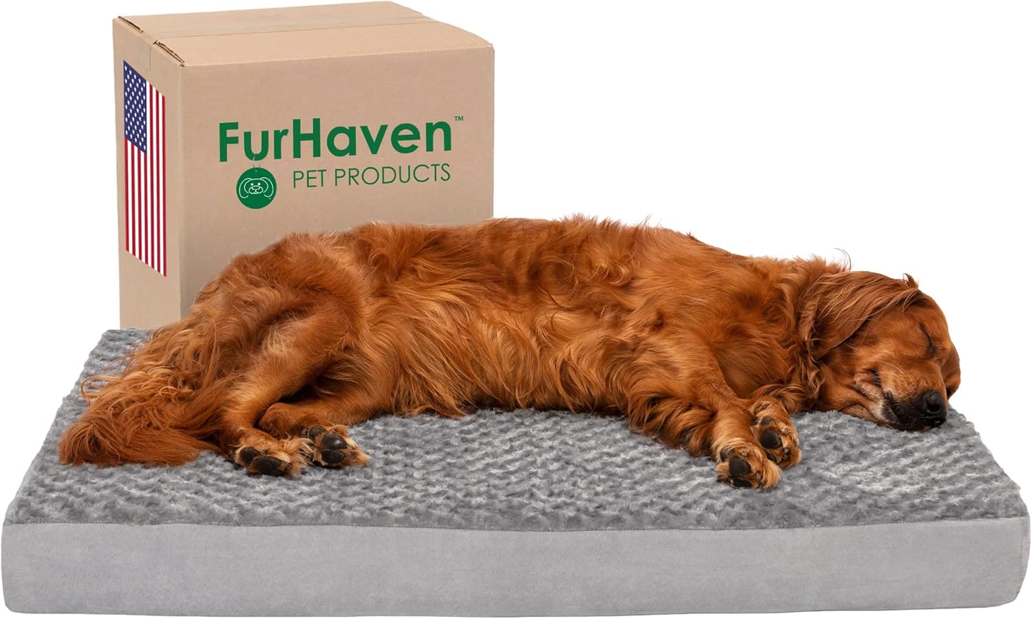 Furhaven Orthopedic Dog Bed for Large Dogs w/ Removable