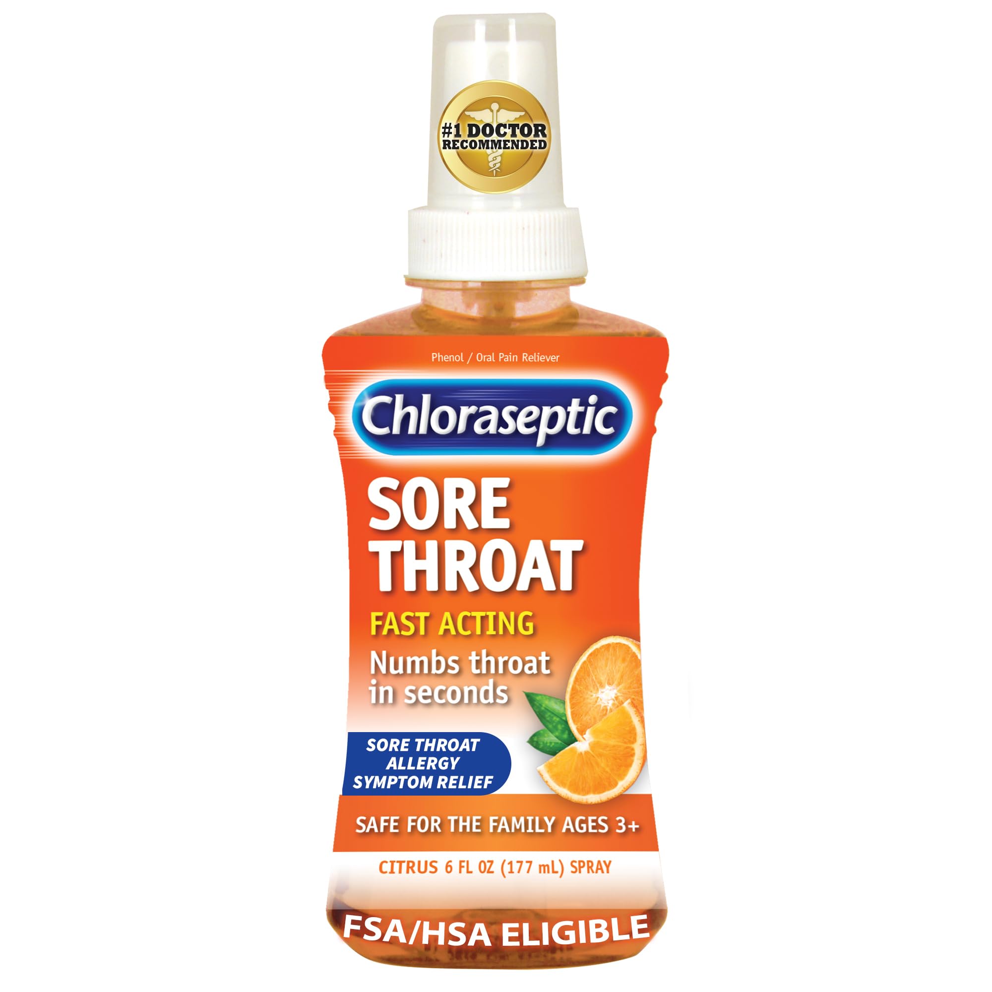Chloraseptic Sore Throat Spray, Sugar-Free Cherry, 6 Fl Oz — Amazon image 12