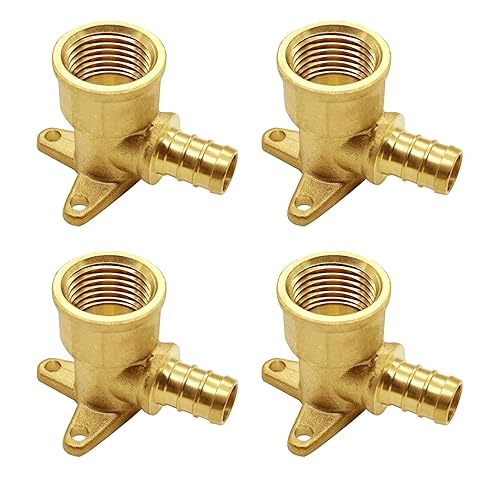 4 Pack Brass Pex 1/2" x 1/2" Female NPT Drop
