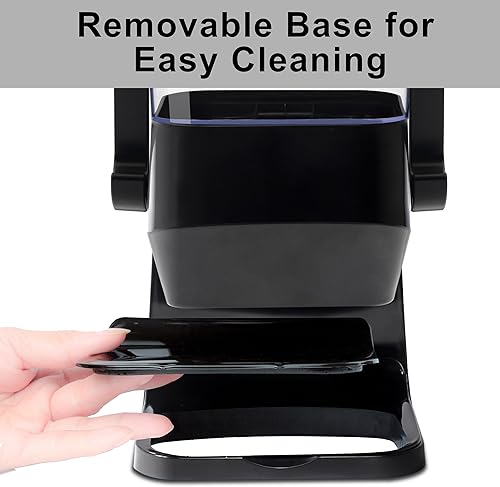 Miniatura 5 de Dispensador de cereales para encimera, color negro, paquete de 2, dispensador de alimentos secos con cuencos, cucharas, caja de cubiertos,