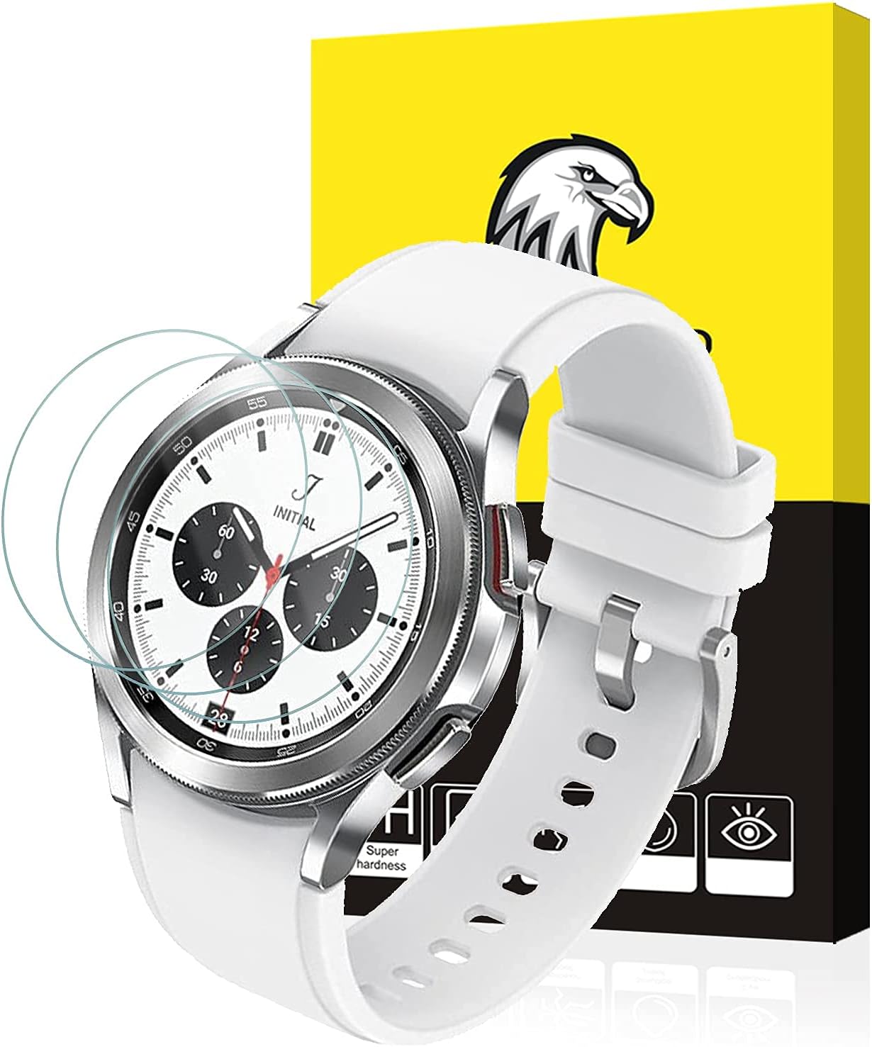 Amazon.com: SPGUARD Galaxy Watch 4 42mm Screen Protector, 3 Pack Tempered  Glass Screen Protector Compatible with ONLY Samsung Galaxy Watch4 Classic  42mm (2021 Released)(NOT for Other Models) : Cell Phones \u0026 Accessories