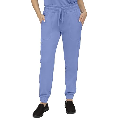 SOULFUL SCRUBS Jogger Pant for Women, 5 Pocket, Midrise Fit - Stylish Medical Scrub Pant 3502 Cora