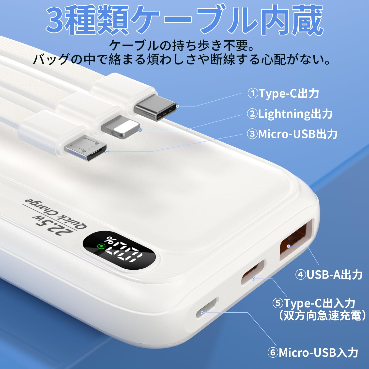 Amazon | モバイルバッテリー 20000mAh 安心大容量 22.5W 急速充電