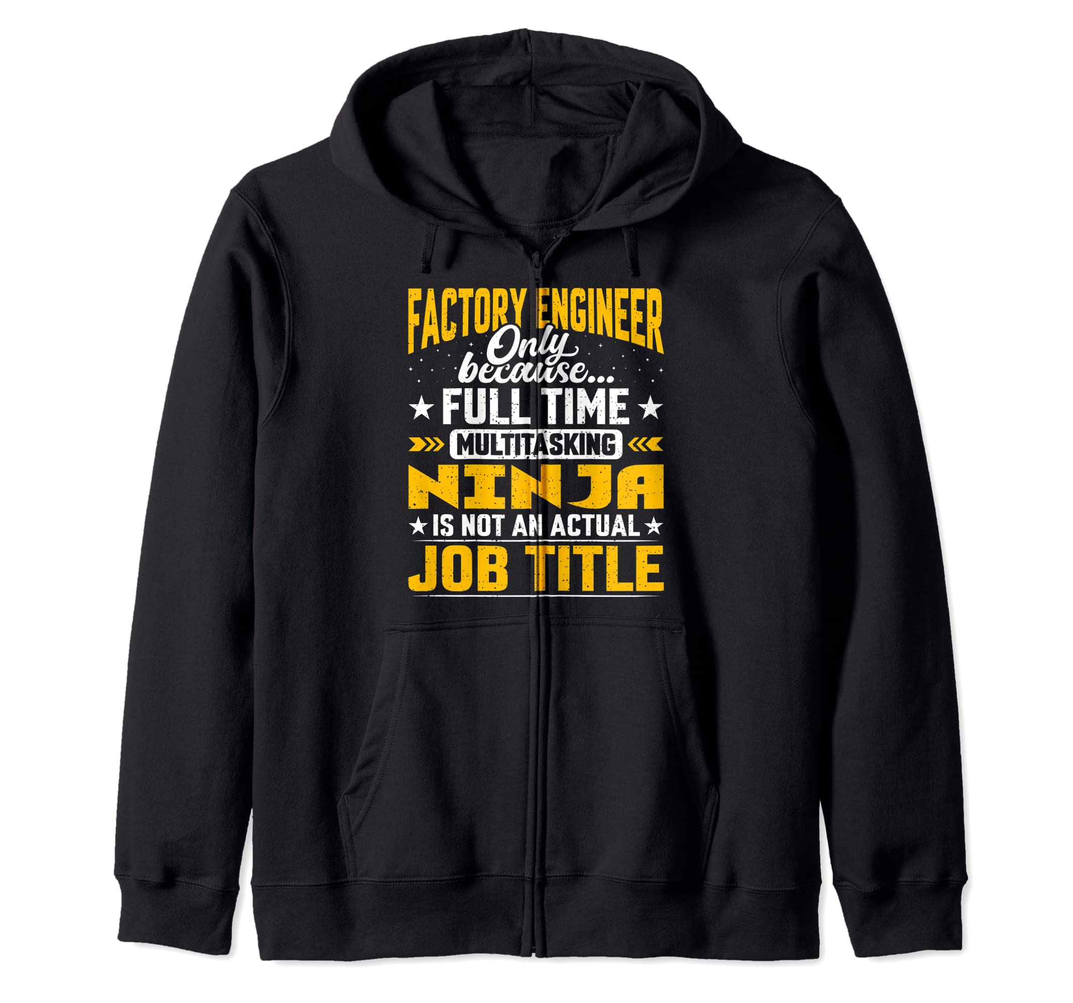 Factory Engineer Job Title - Funny Factory Technician Zip Hoodie