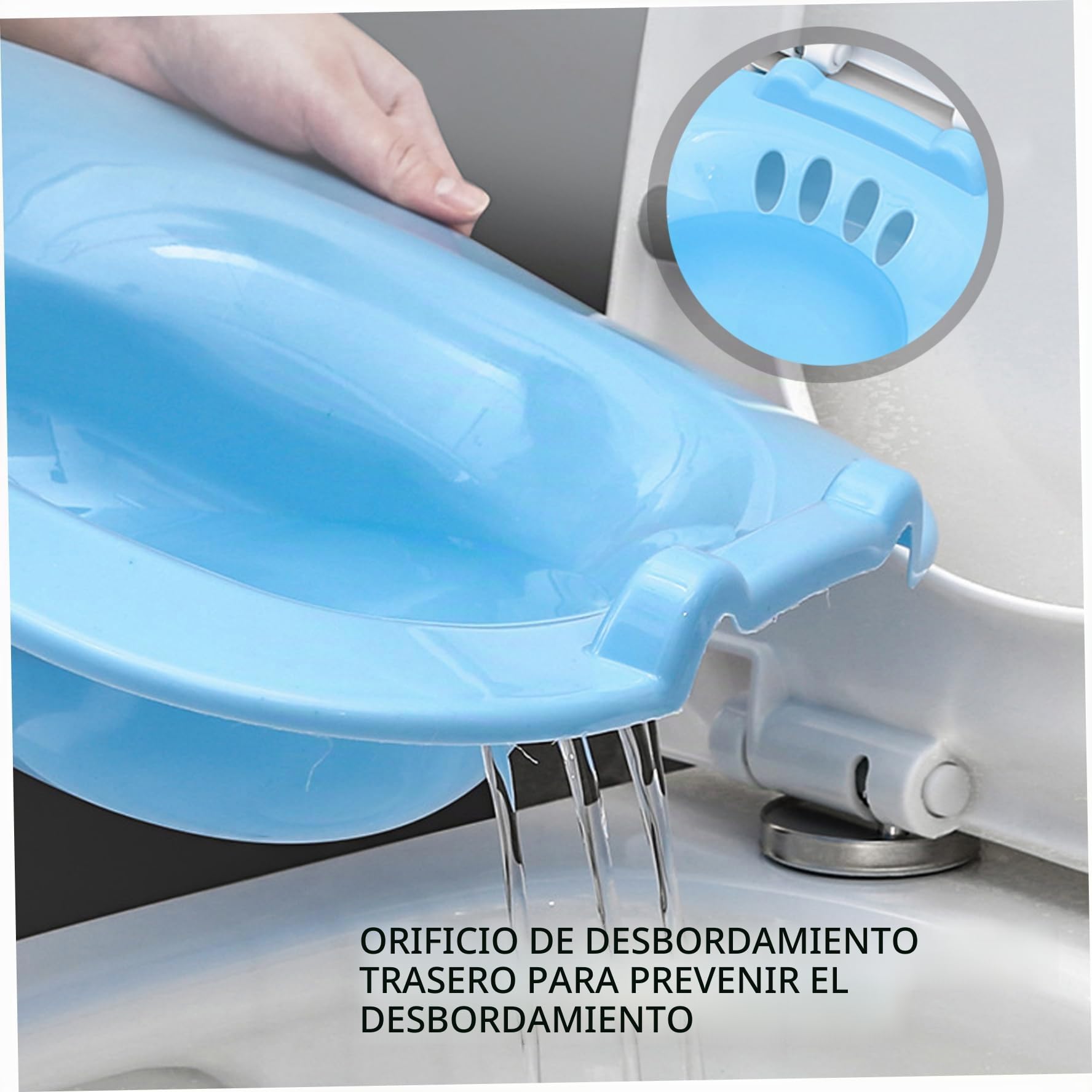 Baño de asiento Bidé portátil Asiento de inodoro Bidé portátil para el hogar Accesorio de inodoro Se adapta a inodoros para el hogar Heridas posparto Hemorroides Cuidado perineal Azul