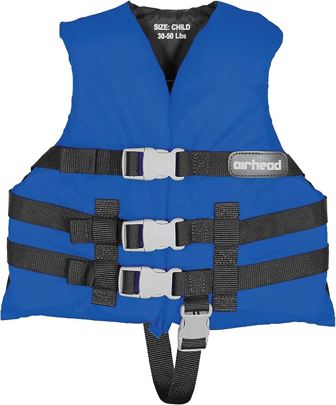 Airhead General Purpose Life Jacket for Adults & Kids - US Coast Guard Approved Life Vest for Men, Women, Youth, Child & Infant, Boating Safety PFD for Fishing & Swimming