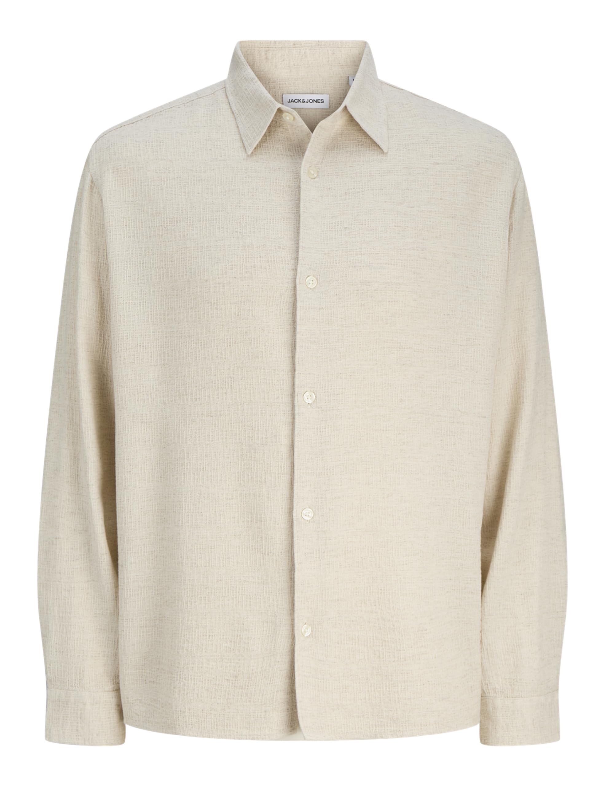 JACK & JONES Jjleo Jacquard Shirt Ls, Moonbeam, XL