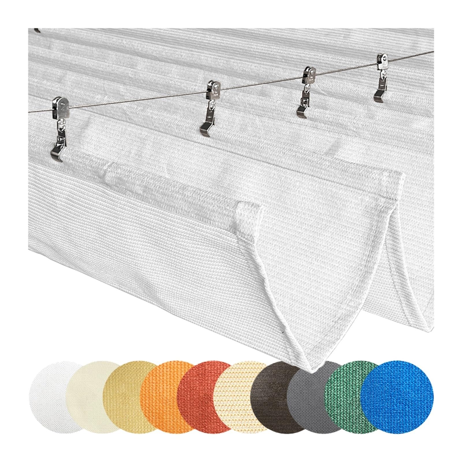 Voile d'ombrage rétractable pour auvents de terrasse et cour extérieure