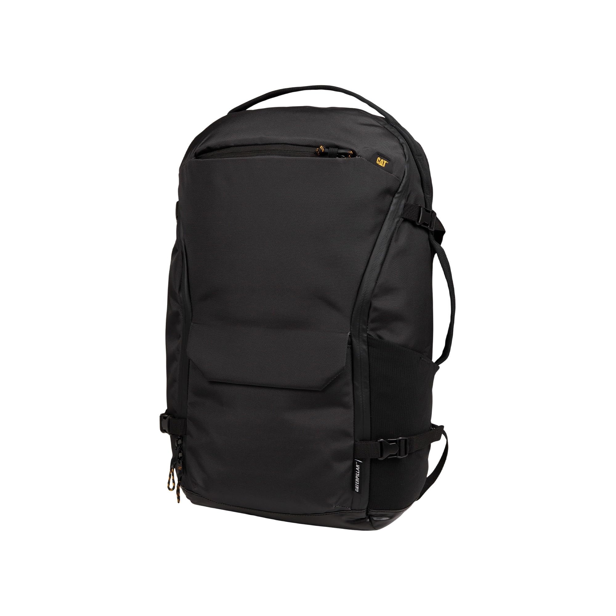 CAT City Bizz - Mochila gris oscuro, cremalleras impermeables, bolsillo trasero secreto y compartimento acolchado para laptop
