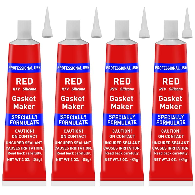 Selante de Silicone RTV para Juntas Automotivas EIGTWEN Vermelho, Resistente a Altas Temperaturas, 340 g