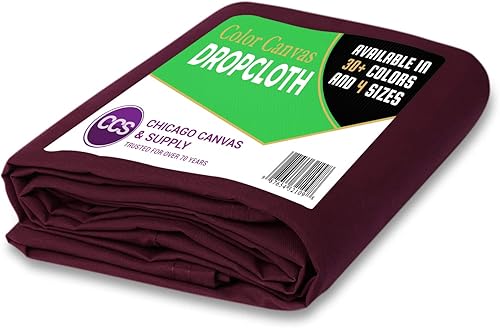 Miniatura 10 de CCS - Tela de lona para caídas, lona de algodón resistente para cortinas, manteles, telón de fondo, pintura, cubierta de suelo, lavable y