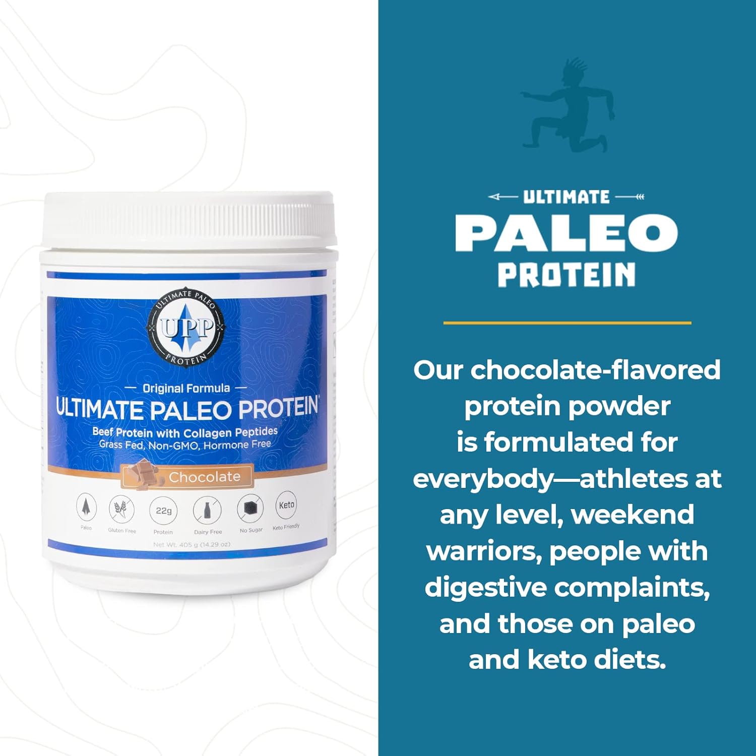 Ultimate Paleo Protein Powder | Premium Grass Fed Beef Protein with Collagen Peptides | Paleo Friendly, Gluten Free, Keto Friendly, No Artificial Sweeteners or Preservatives - Chocolate, 15 Servings - Image 4