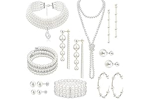 Elegant Pearl Necklace and Earring Set for Women