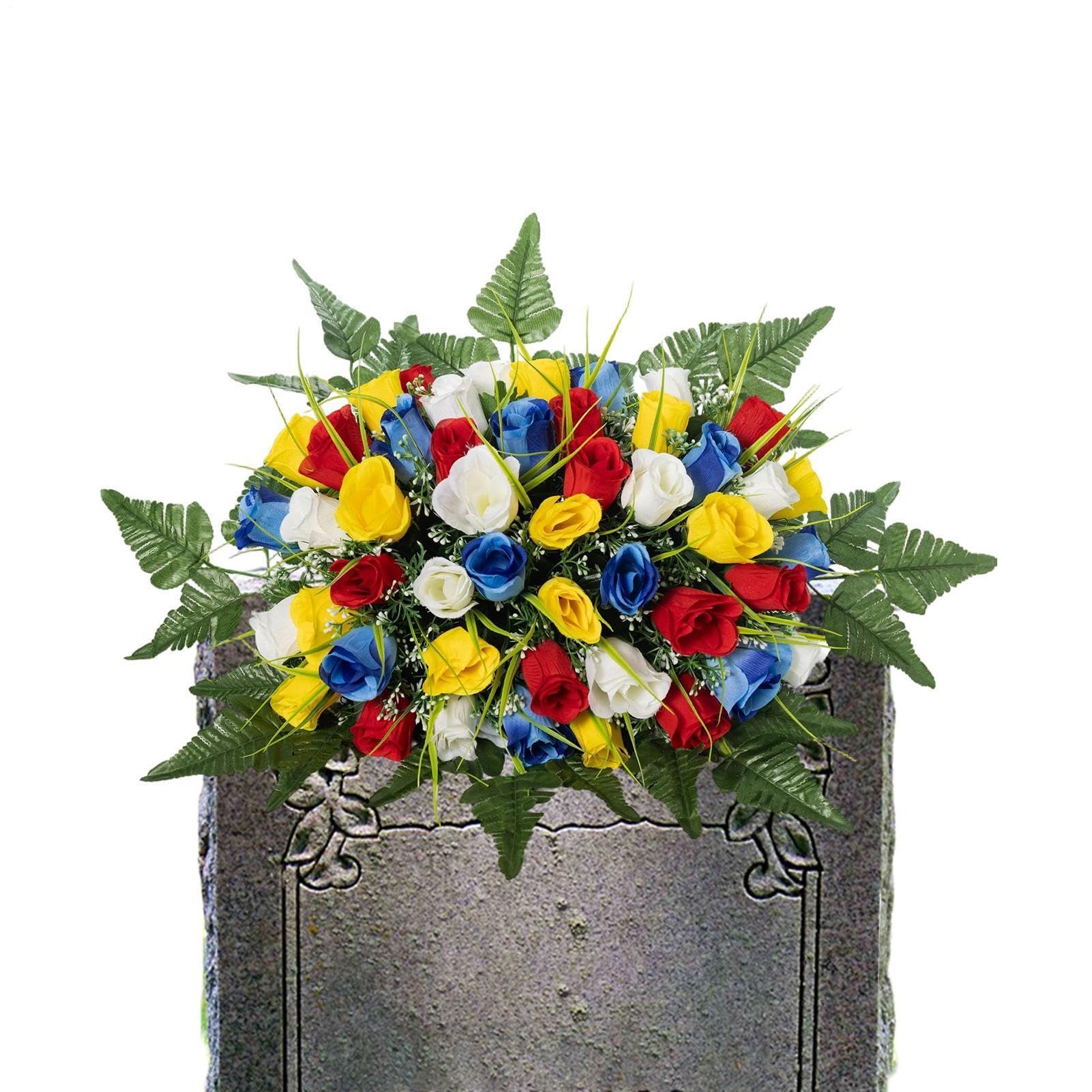 Selle De Fleurs Artificielles Pour Cimetière Imperméable et Réaliste