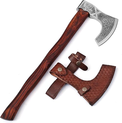 Miniatura 10 de Armory Replicas - Herramienta de pico de hacha de bombero - Hacha funcional de demolición de camping de acero al carbono forjado a mano
