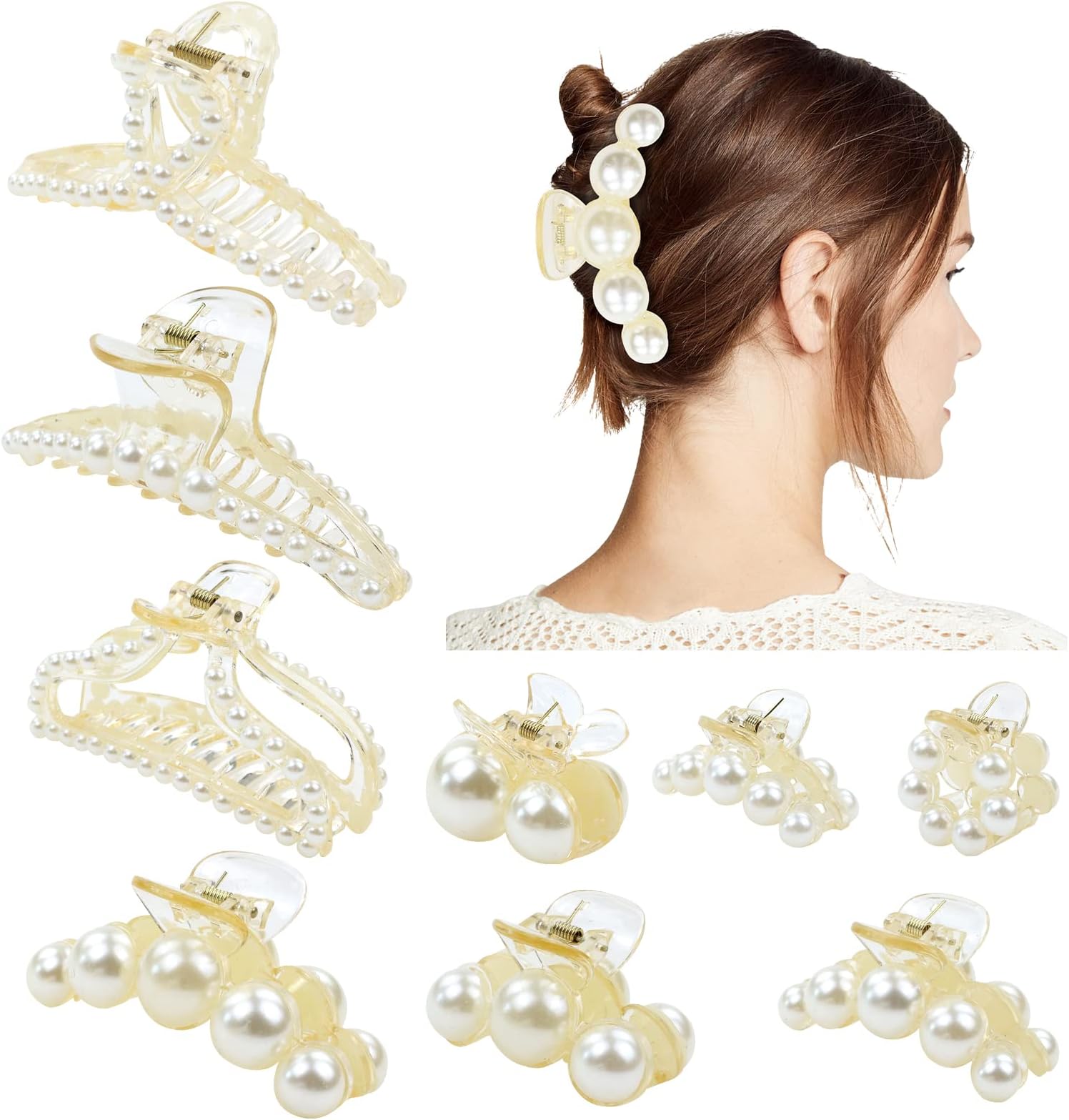 Amazon.com : Dizila 9 Pack Decorative Small Medium Large Plastic Pearl ...