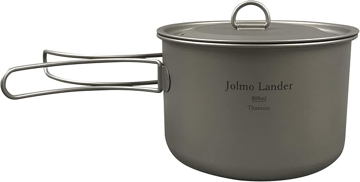 Jolmo Lander Titanium Pot 800ml Camping Short Pot