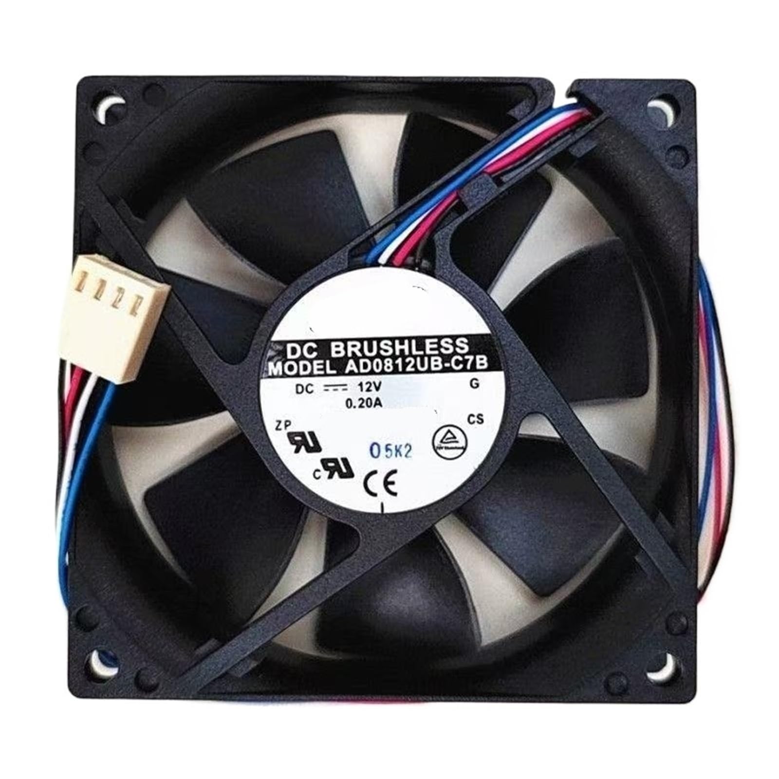 Ventilateur AD0812UB-C7B 12V 8020 de 8 cm pour refroidissement informatique 0,2A
