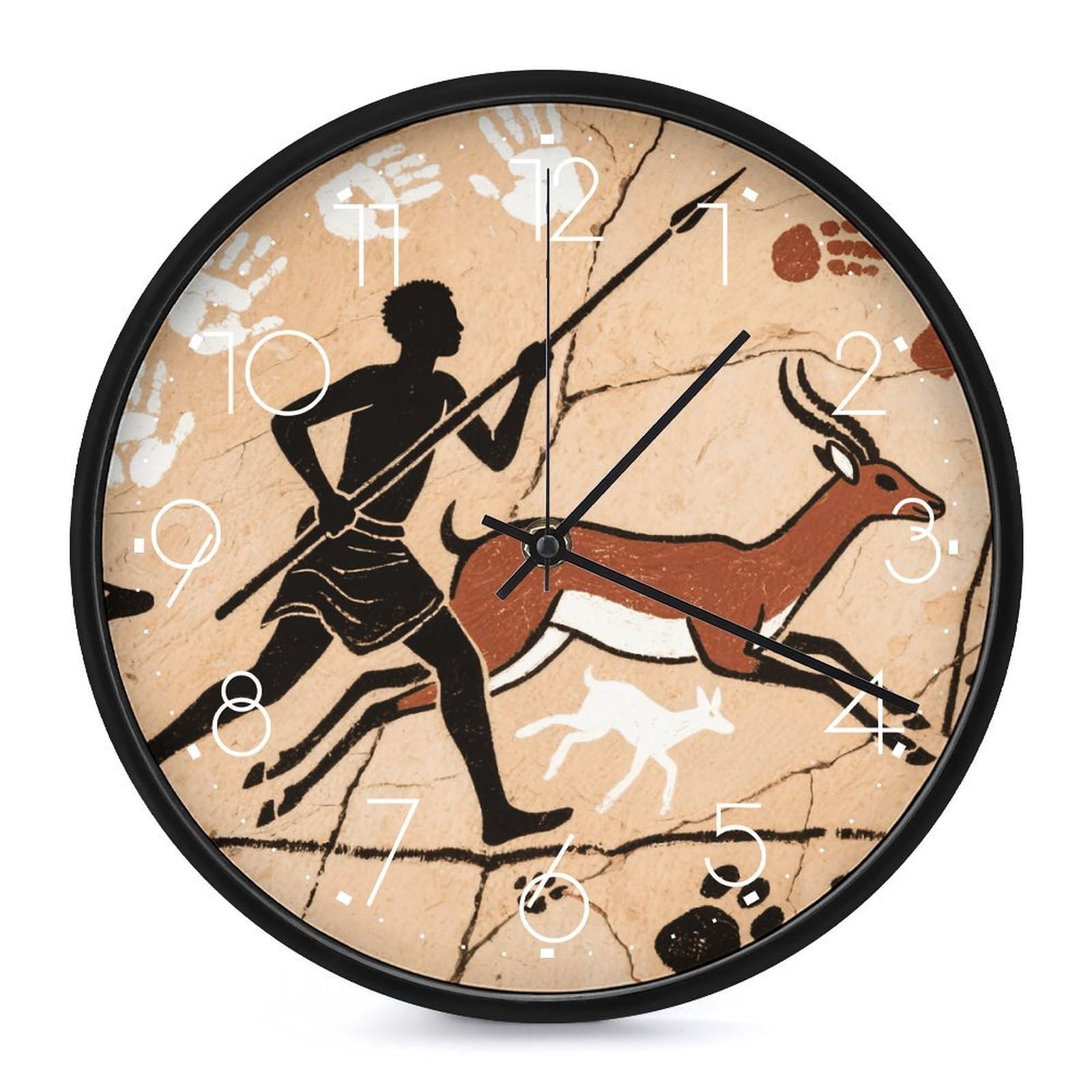 Horloge murale sans tic-tac ronde et moderne de 25,4 cm pour chambre
