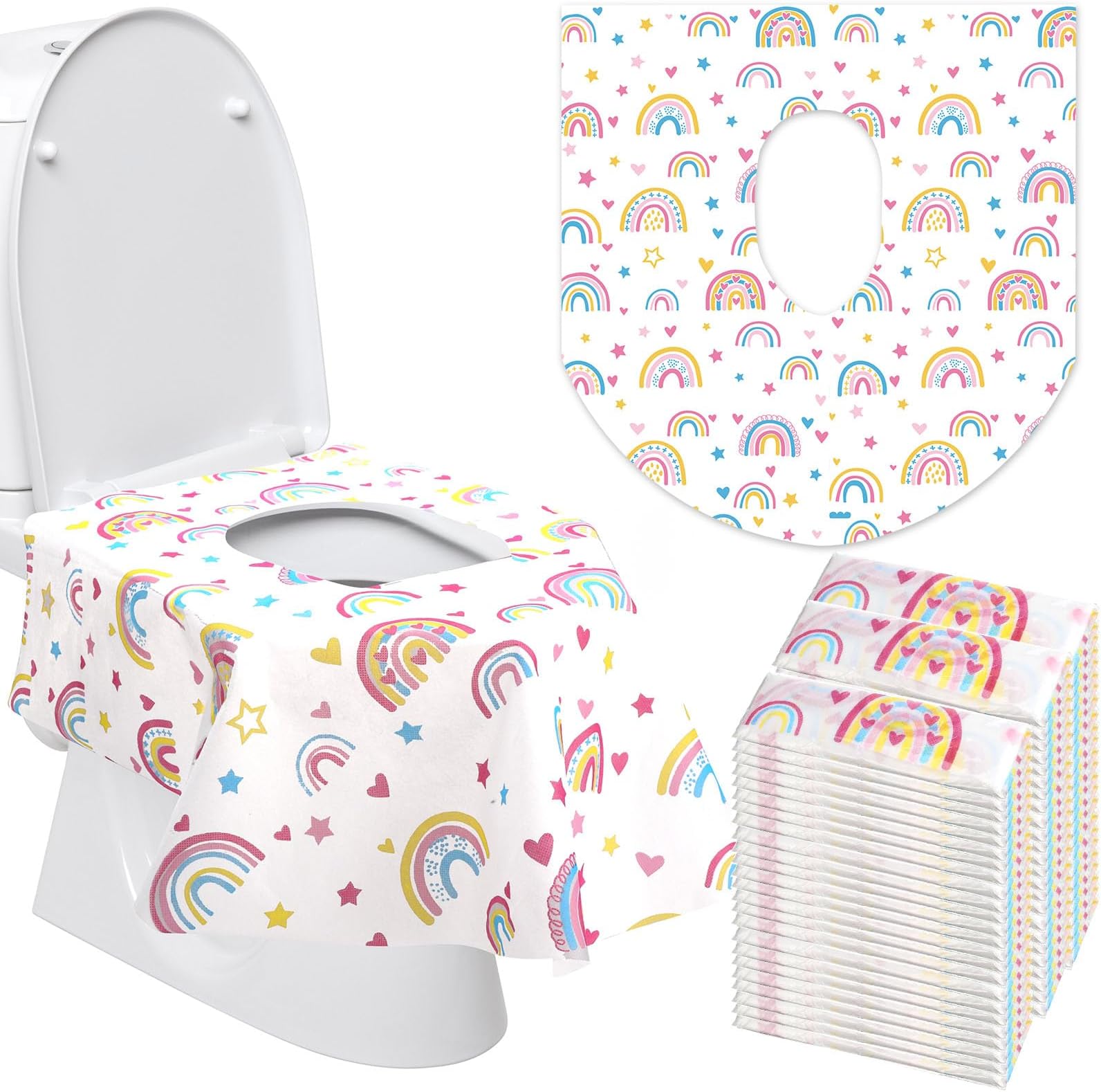 50 Packs Disposable Toilet Seat Covers Extra Large