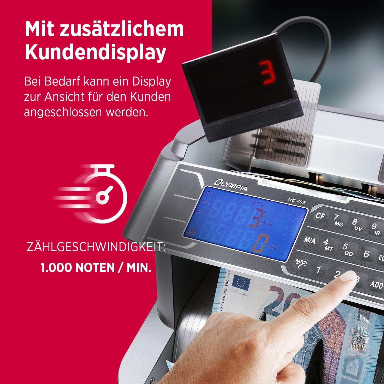 OLYMPIA NC 455 with external customer display