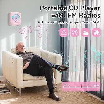 CD Player Portable: Kegaudio CD Players for Home with Speakers Bluetooth