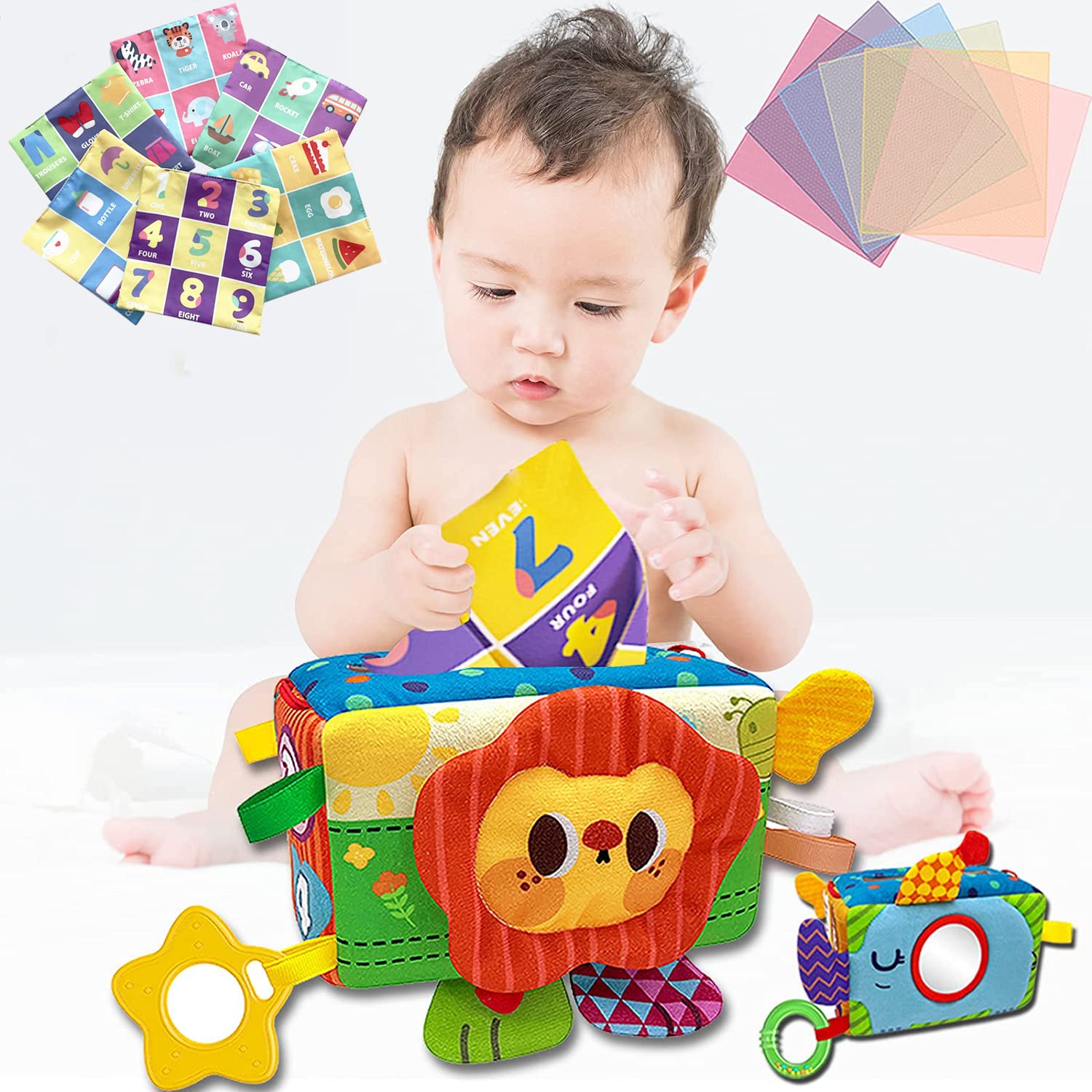 Amazon.co.jp: LeMengQi 赤ちゃん おもちゃ ティッシュ 0歳 1歳