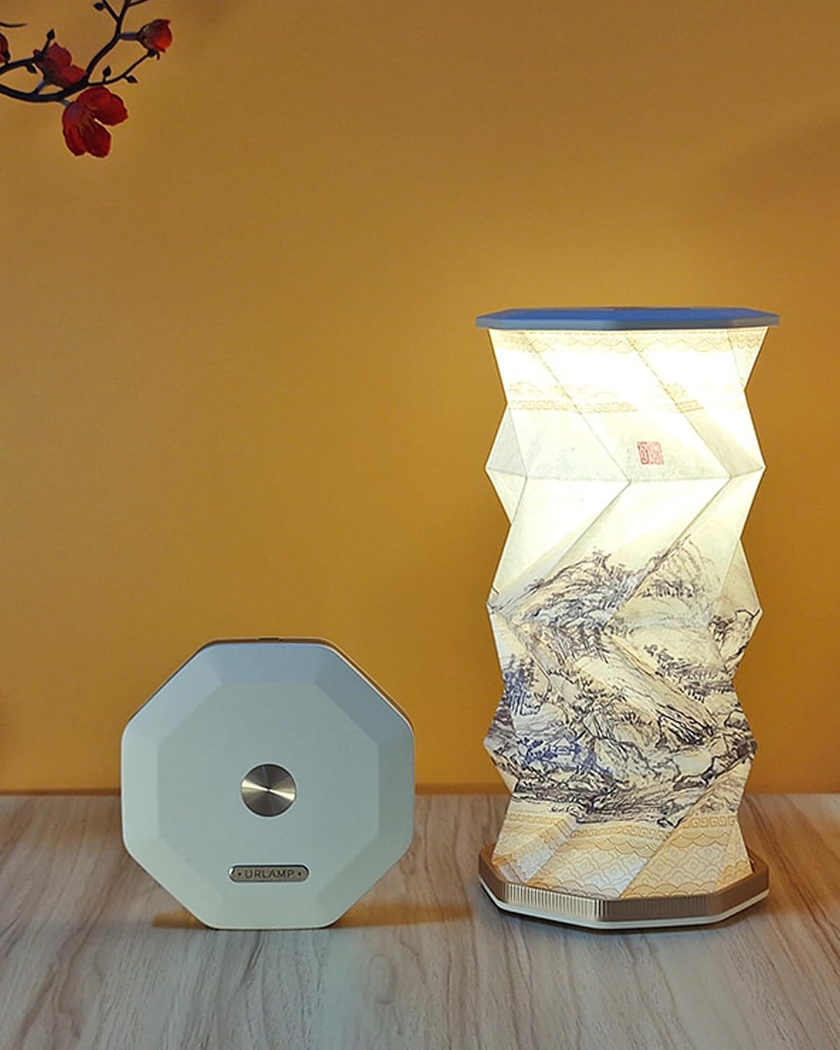 Origami Lantern Rechargeable Portable Night Light Foldable Table Paper Lamp