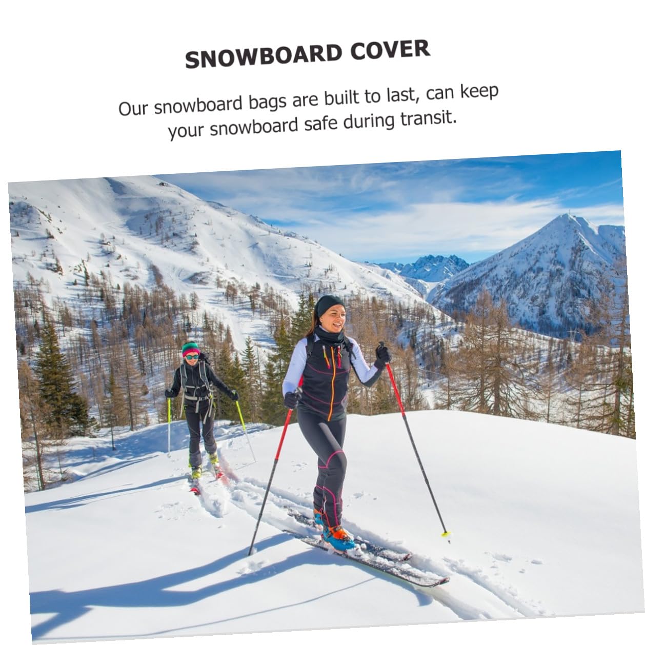 Housse de Snowboard Légère Noire Paquet à Dos Multifonction pour Équipement de Ski Protection et Rangement Pratique pour Snowboard Adaptée Transport et Voyage Matériau
