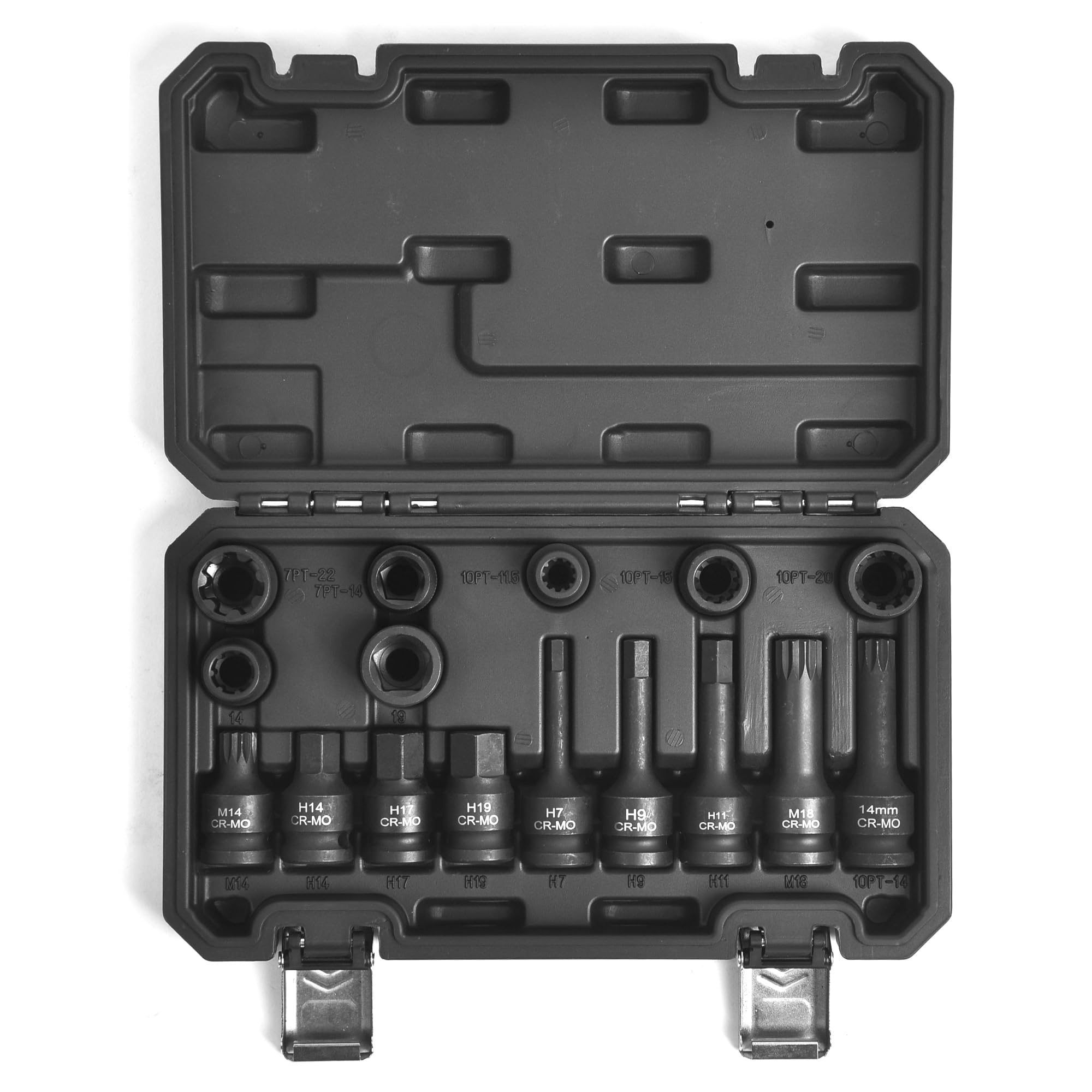 16 PCS Impact Brake Caliper Socket Set, 1/2