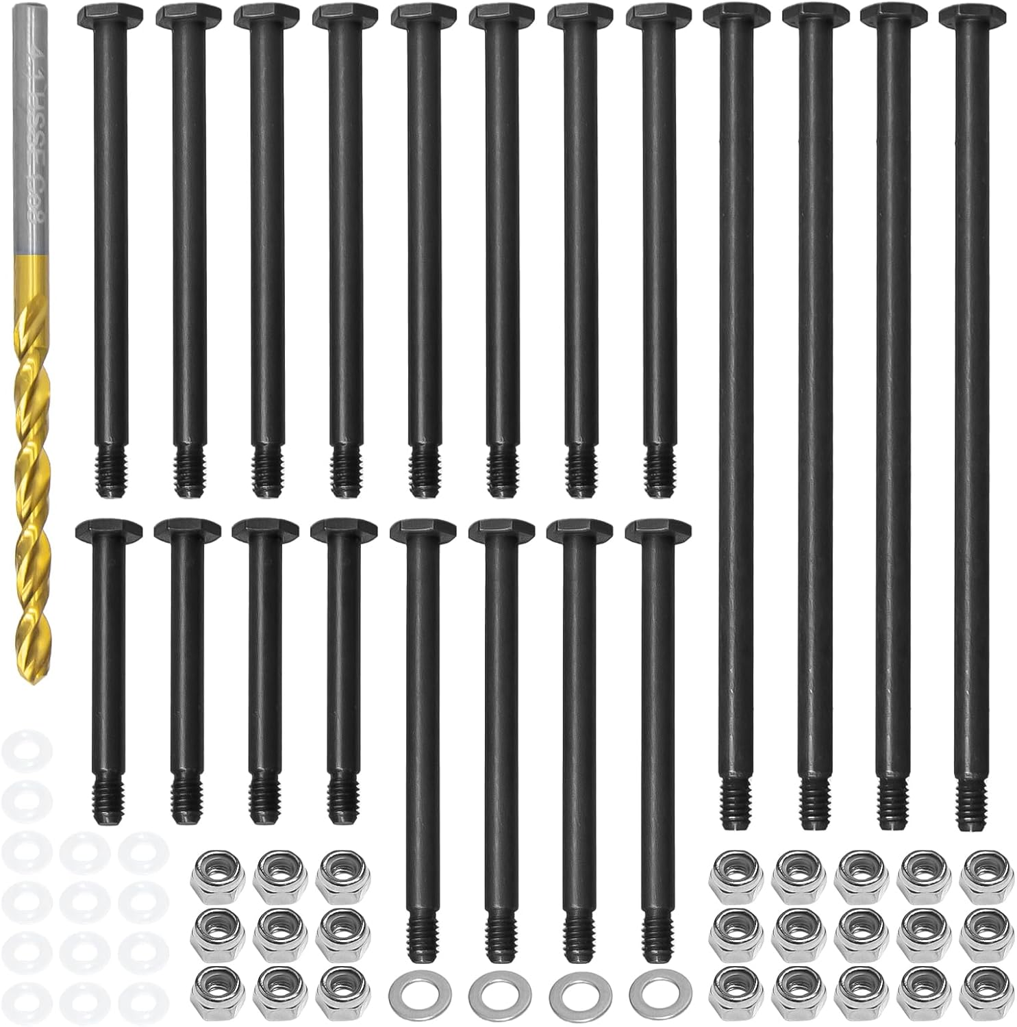 LRFHL Suspension Pin Set Steel Front Rear Suspension Arm Pin Screw Set RC Upgrade Parts Repair Kit for TRAXXAS 1/5 X-MAXX 6S/8S 1/6 XRT RC Car