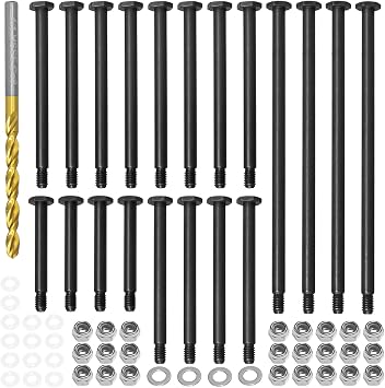 LRFHL Suspension Pin Set Steel Front Rear Suspension Arm Pin Screw Set RC Upgrade Parts Repair Kit for TRAXXAS 1/5 X-MAXX 6S/8S 1/6 XRT RC Car