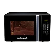 Morphy Richards 30 MCGR Deluxe 30L Convection Microwave Oven with Motorised Rotisserie, 200 Autocook Menus and Child Lock Feature, Black