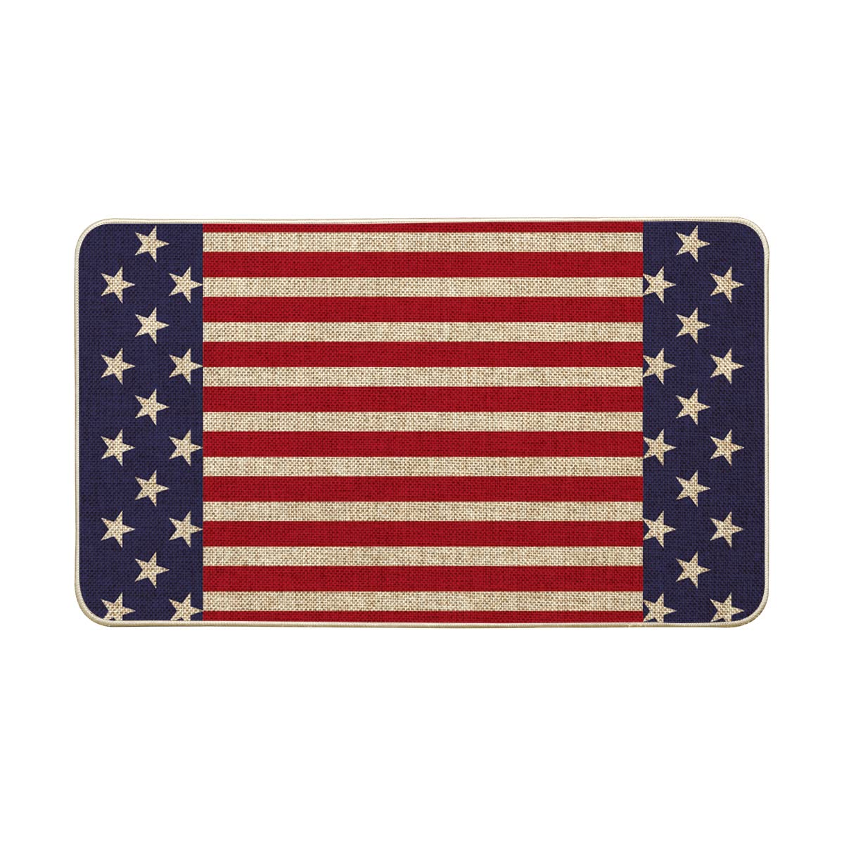 Artoid Mode Stars Stripes Patriotic 4th of July Doormat, Memorial Day Home Decor Switch Rug Door Mat Floor Mat for Indoor Outdoor 17x29 Inch