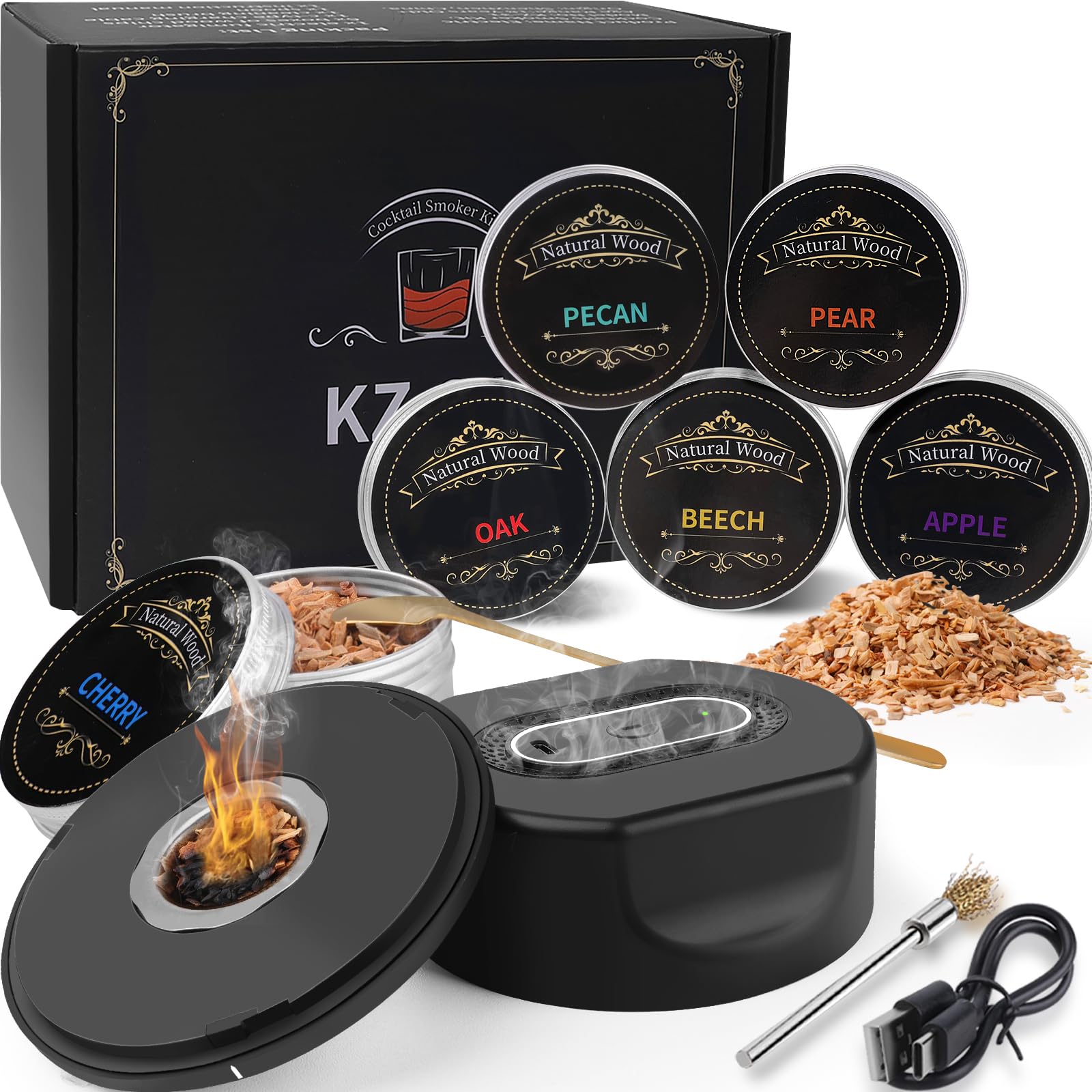 Amazon.com : TMKEFFC Electric Whiskey Smoker Kit, Rechargeable
